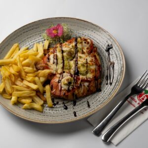 Mușchiuleț de porc cu mozzarella