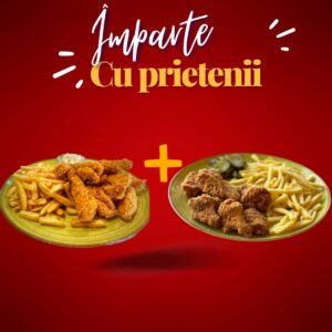 1 Meniu aripioare 8 buc + 1 Meniu Crispy 5 bucati